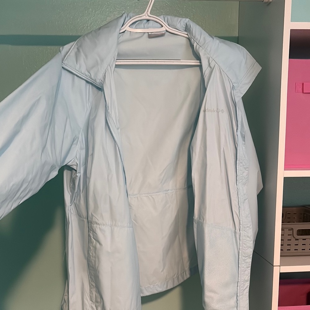 Light Blue Windbreaker Jacket Columbia